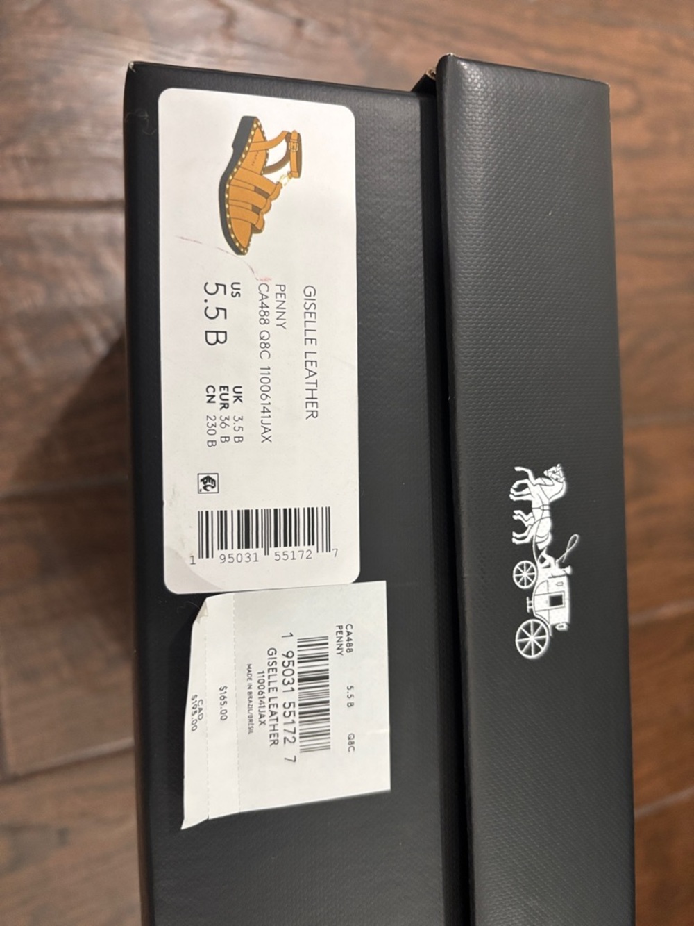 Coach Tan Leather Gladiator Sandals with Gold Studs size 5.5 - Picture 10 of 10